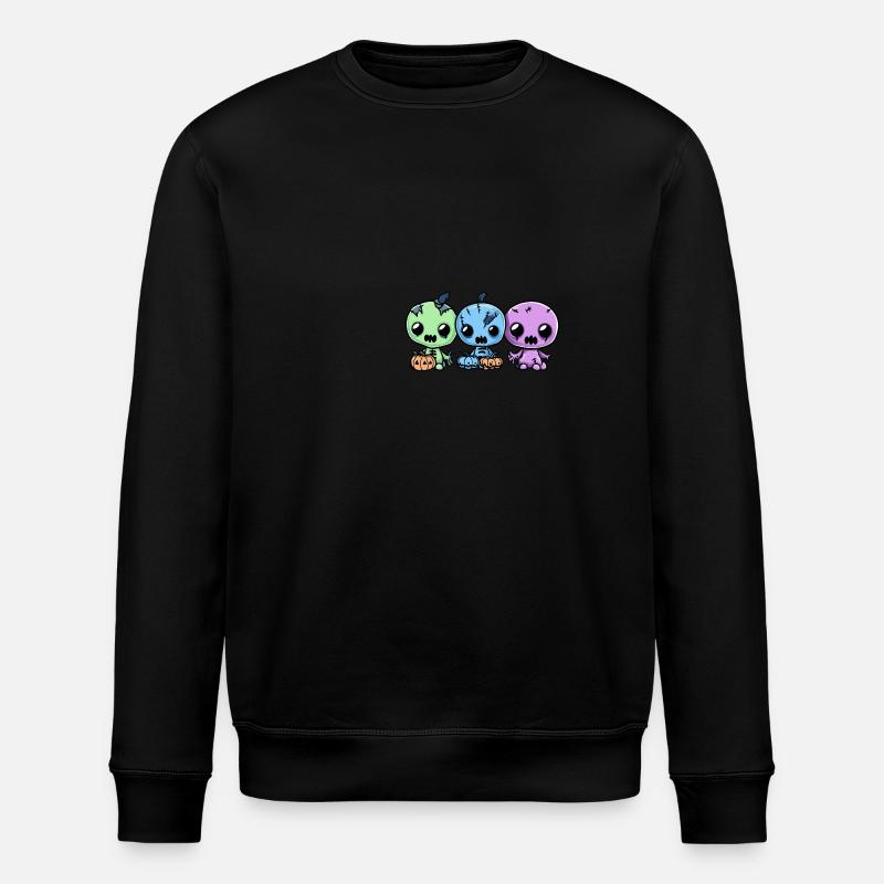 Zombies Halloween Cartoon - Stanley/Stella ROLLER Unisex Organic Sweatshirt - black