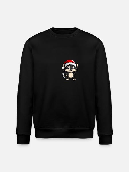 Hérisson Noël Mignon - Sweat bio ROLLER Stanley/Stella Unisexe - noir
