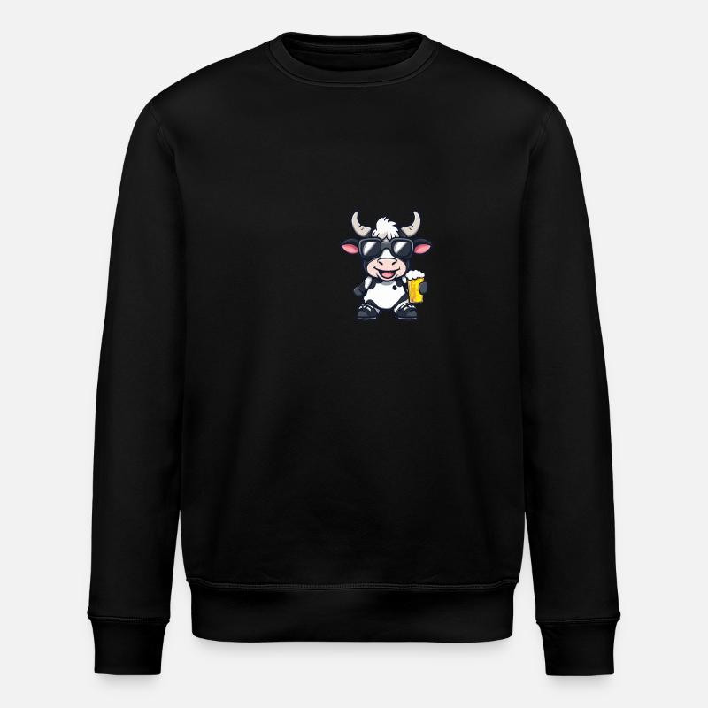 Kuh Ski Bier - Stanley/Stella Unisex Bio-Sweatshirt ROLLER - Schwarz