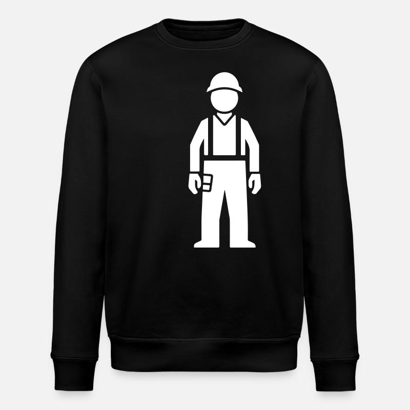 Bauarbeiter Symbol - Stanley/Stella Unisex Bio-Sweatshirt ROLLER - Schwarz