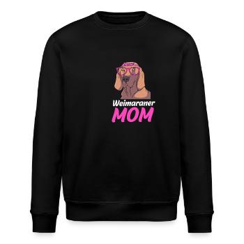 Weimaraner - Stanley/Stella Unisex Bio-Sweatshirt ROLLER - Schwarz - Vorne - Nik (191cm)