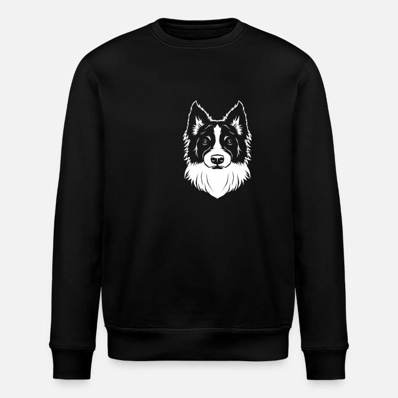 Border Collie - Stanley/Stella ROLLER Unisex Organic Sweatshirt - black