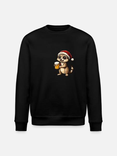 Bière Meerkat Noël - Sweat bio ROLLER Stanley/Stella Unisexe - noir