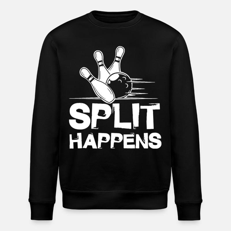 Bowling Split Happens - Stanley/Stella ROLLER Unisex Organic Sweatshirt - black