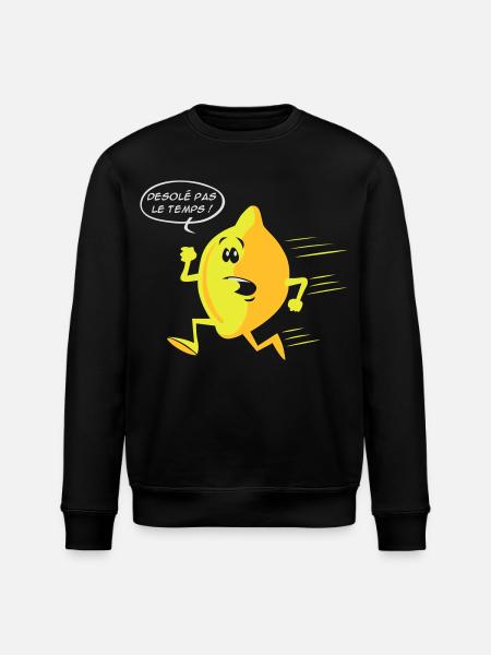 Citron pressé - Sweat bio ROLLER Stanley/Stella Unisexe - noir
