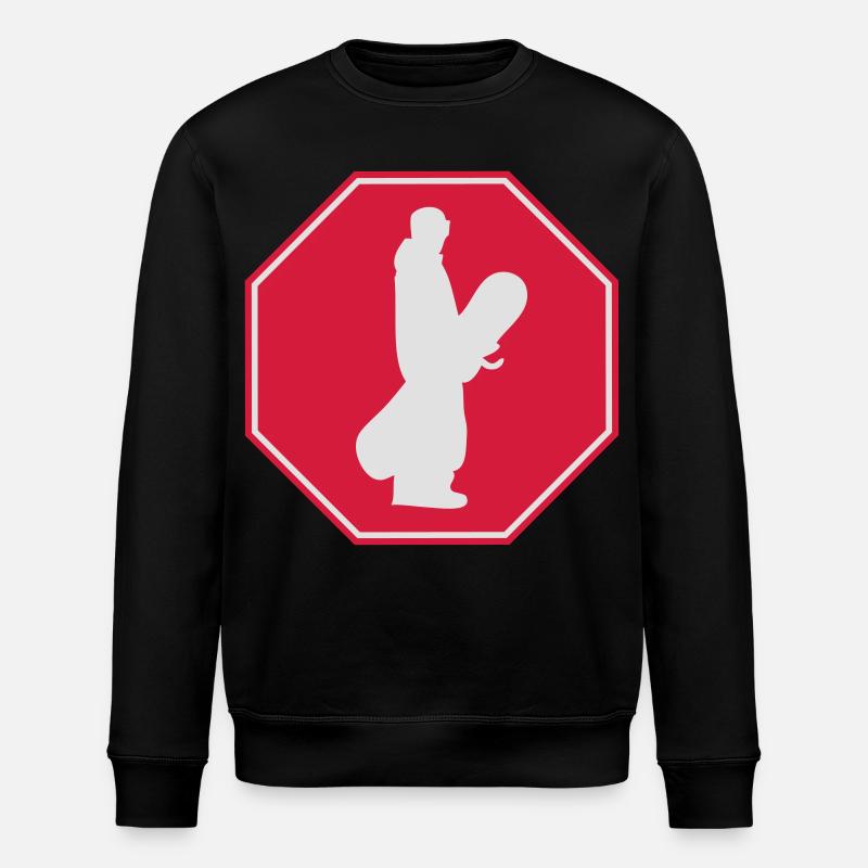 Snowboard Logo - Stanley/Stella Unisex Bio-Sweatshirt ROLLER - Schwarz