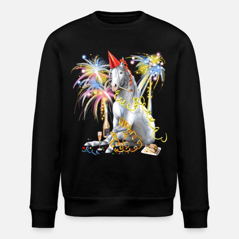 Partyhengst Silvesterknaller - Stanley/Stella Unisex Bio-Sweatshirt ROLLER - Schwarz