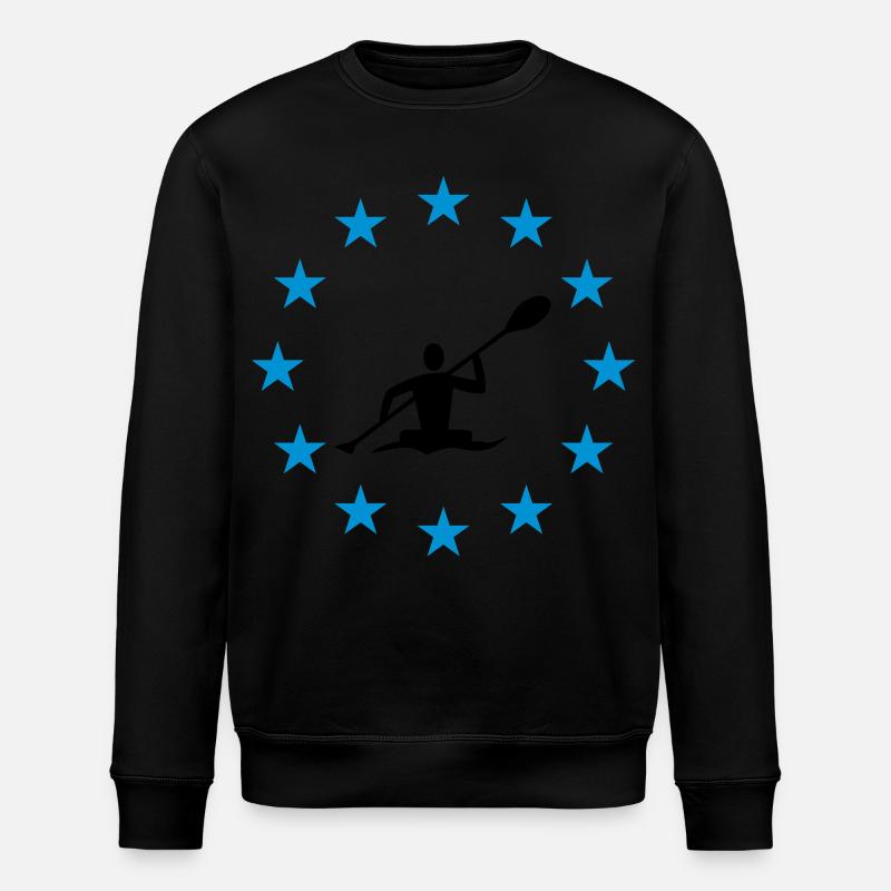 Canoë-kayak dans le cercle d'étoile - Sweat bio ROLLER Stanley/Stella Unisexe - noir