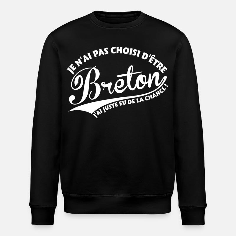 Breton chanceux - Sweat bio ROLLER Stanley/Stella Unisexe - noir