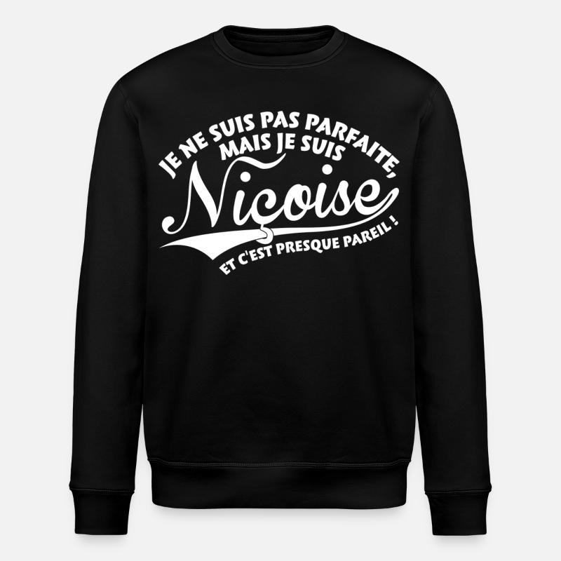Parfaite Niçoise - Sweat bio ROLLER Stanley/Stella Unisexe - noir