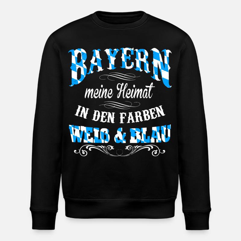 Bayern - Meine Heimat - Stanley/Stella Unisex Bio-Sweatshirt ROLLER - Schwarz