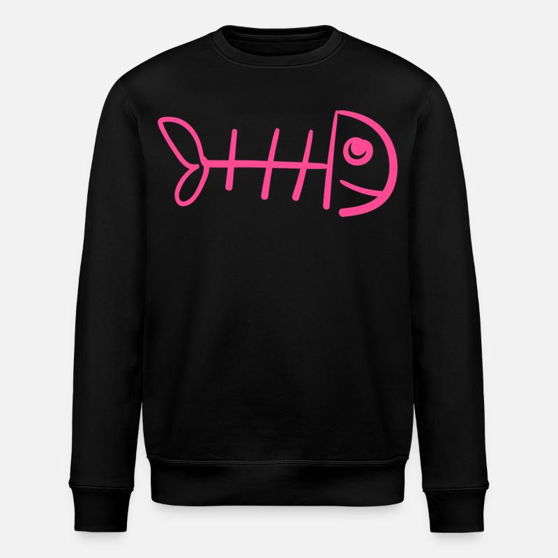 Herringbone - Funny cat shirt - Stanley/Stella ROLLER Unisex Organic Sweatshirt - black