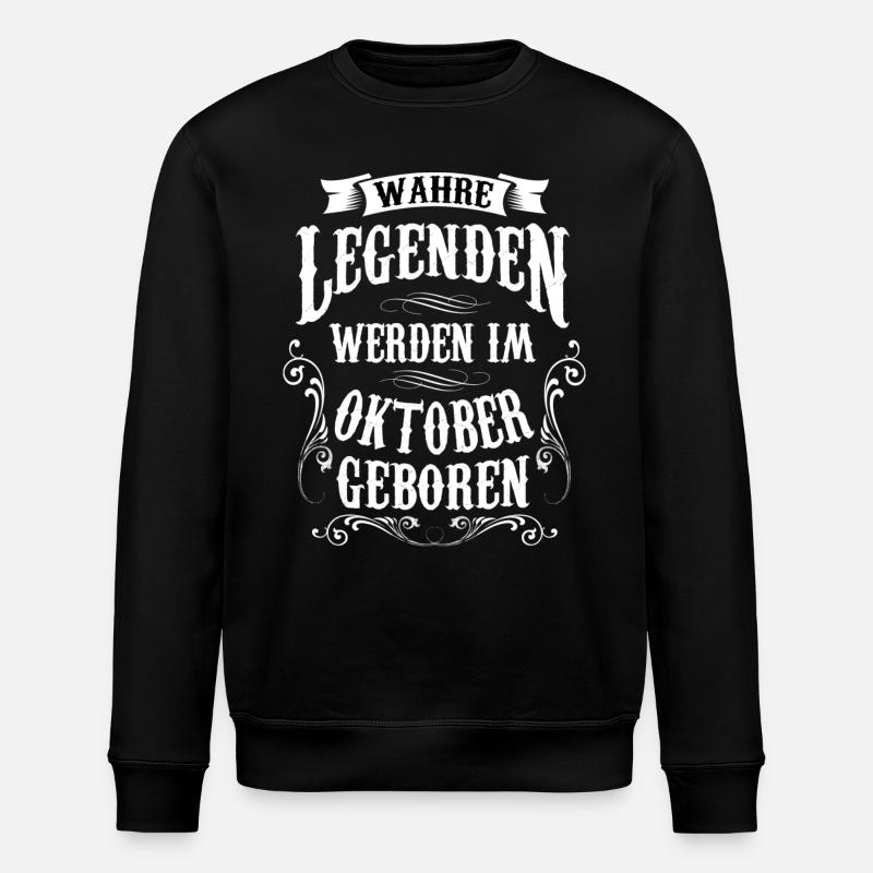 Oktober geboren - Stanley/Stella Unisex Bio-Sweatshirt ROLLER - Schwarz