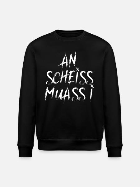 AN SCHEISS MUASS I - Stanley/Stella Unisex Bio-Sweatshirt ROLLER - Schwarz