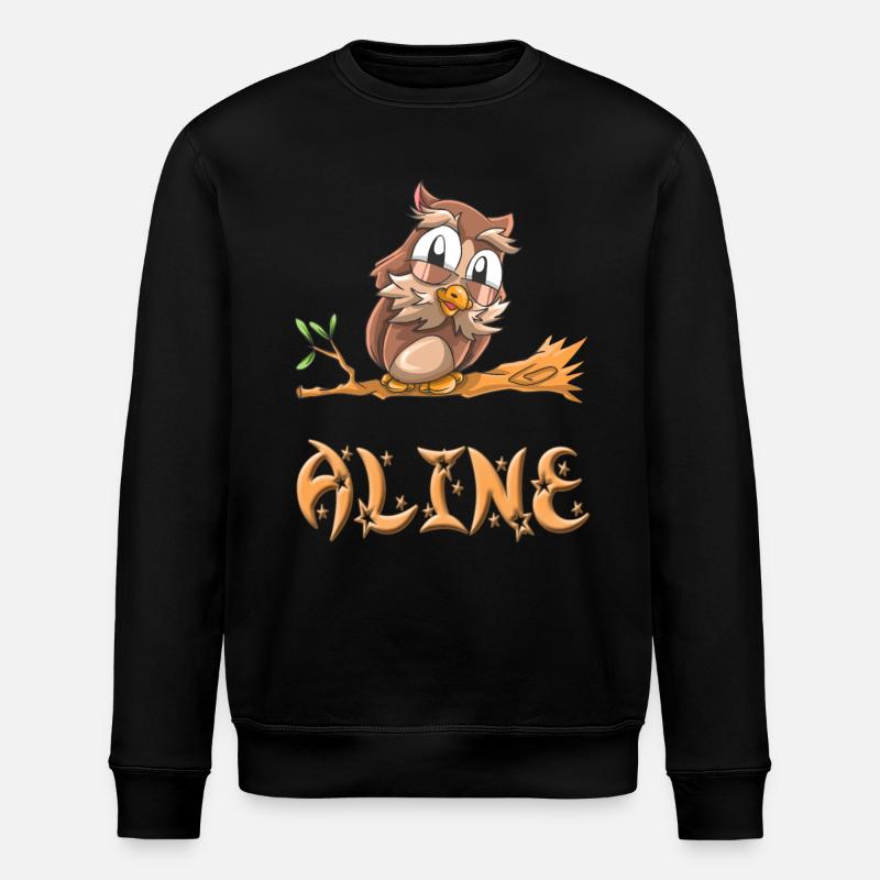 Eule Aline - Stanley/Stella Unisex Bio-Sweatshirt ROLLER - Schwarz