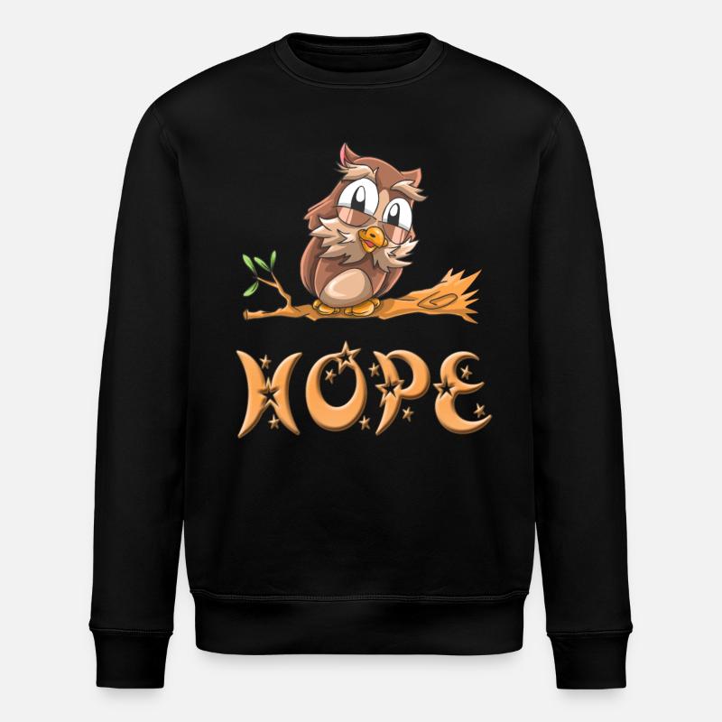 Eule Hope - Stanley/Stella Unisex Bio-Sweatshirt ROLLER - Schwarz