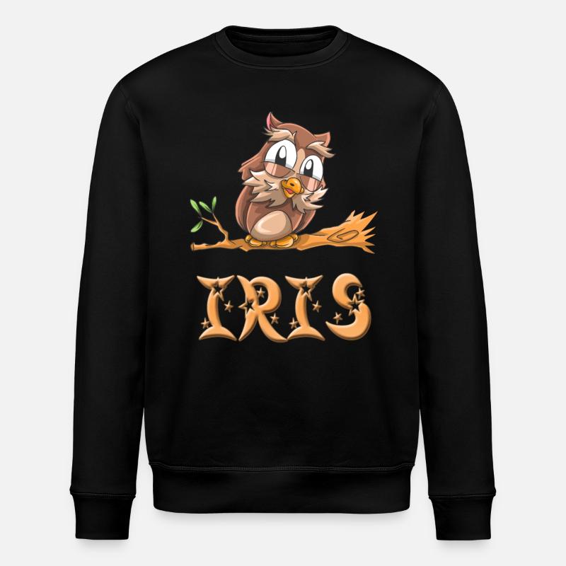 Eule Iris - Stanley/Stella Unisex Bio-Sweatshirt ROLLER - Schwarz