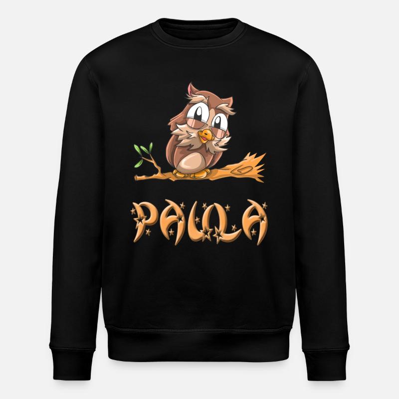 Eule Paula - Stanley/Stella Unisex Bio-Sweatshirt ROLLER - Schwarz
