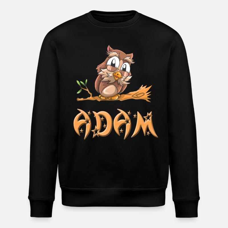 Eule Adam - Stanley/Stella Unisex Bio-Sweatshirt ROLLER - Schwarz