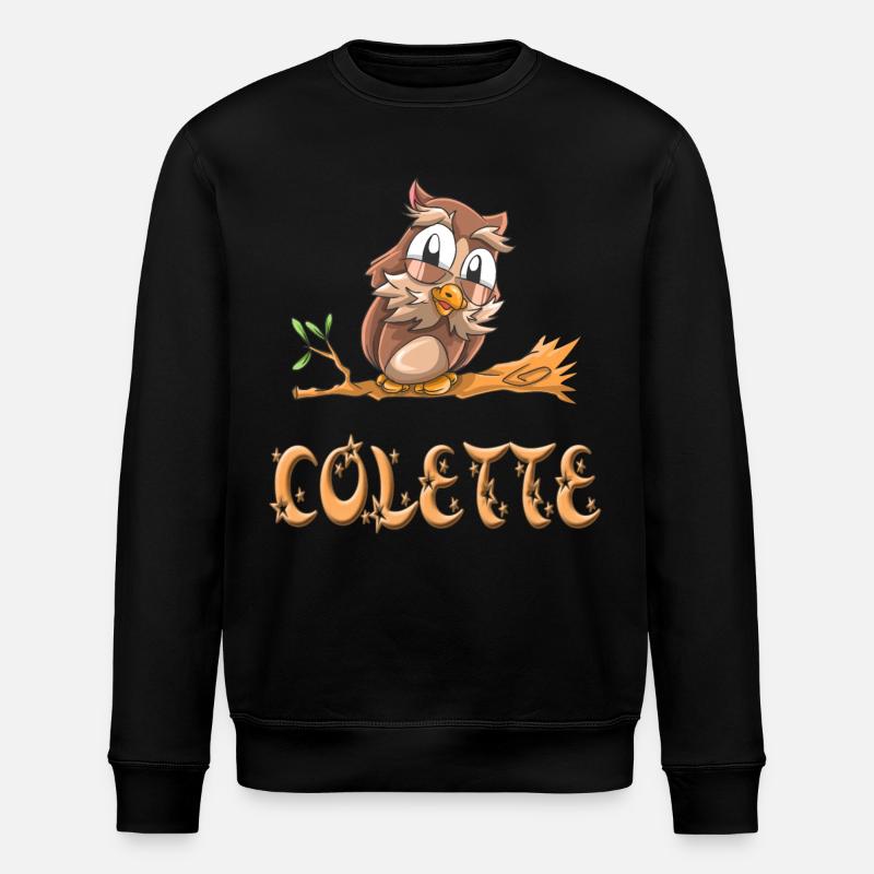 Owl Colette - Stanley/Stella ROLLER Unisex Organic Sweatshirt - black