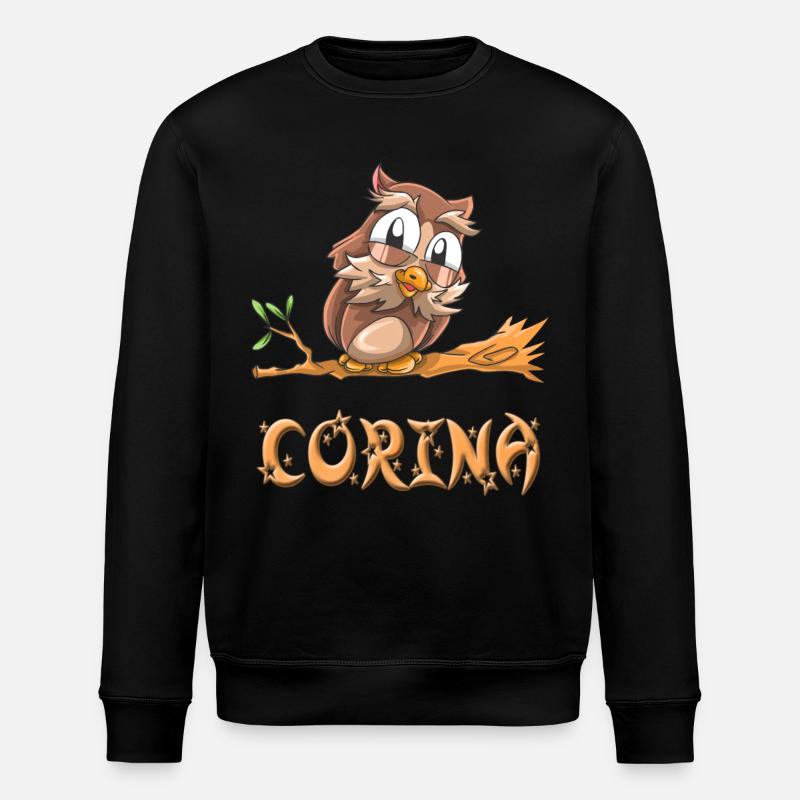 Owl Corina - Stanley/Stella ROLLER Unisex Organic Sweatshirt - black