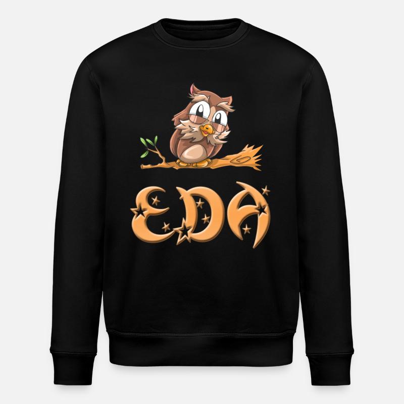 Eule Eda - Stanley/Stella Unisex Bio-Sweatshirt ROLLER - Schwarz