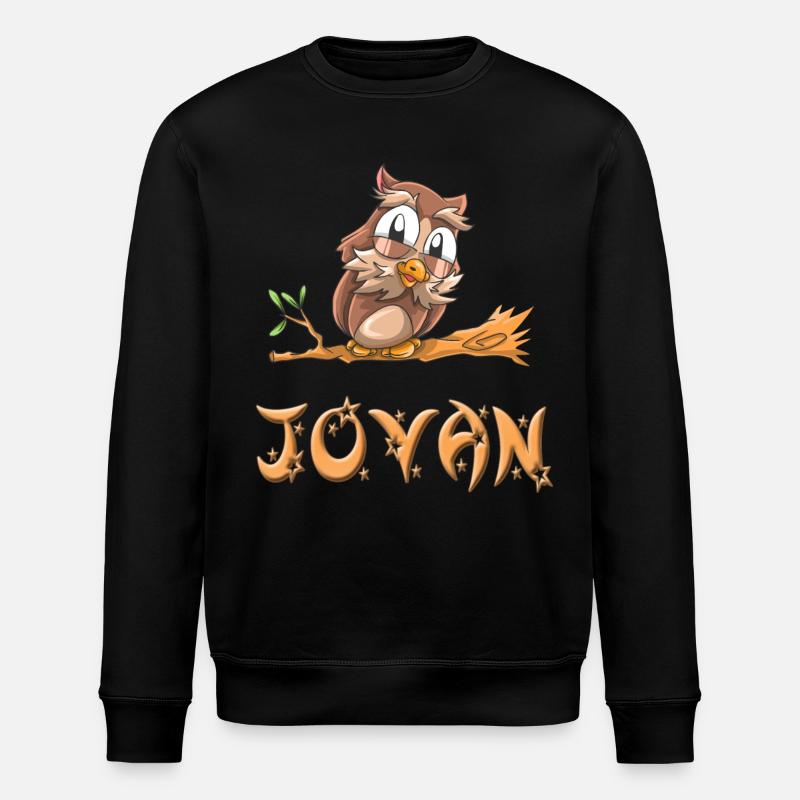Owl Jovan - Stanley/Stella ROLLER Unisex Organic Sweatshirt - black