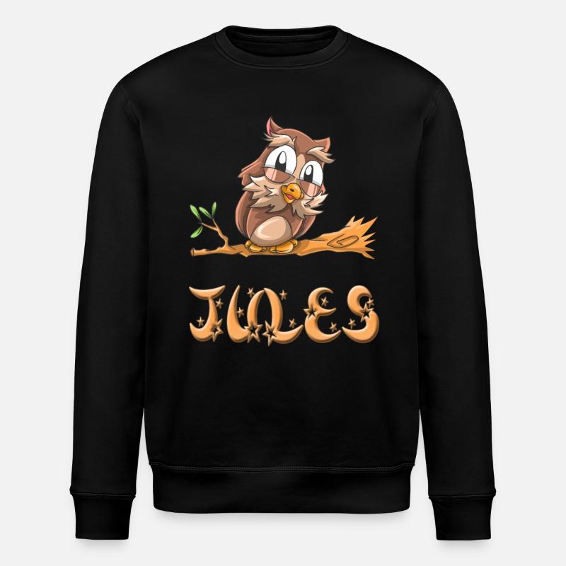 Eule Jules - Stanley/Stella Unisex Bio-Sweatshirt ROLLER - Schwarz