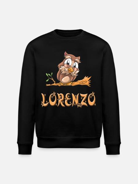 Owl Lorenzo - Stanley/Stella ROLLER Unisex Organic Sweatshirt - black