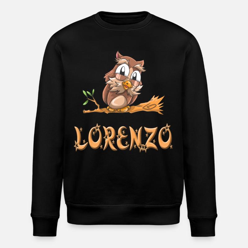 Eule Lorenzo - Stanley/Stella Unisex Bio-Sweatshirt ROLLER - Schwarz