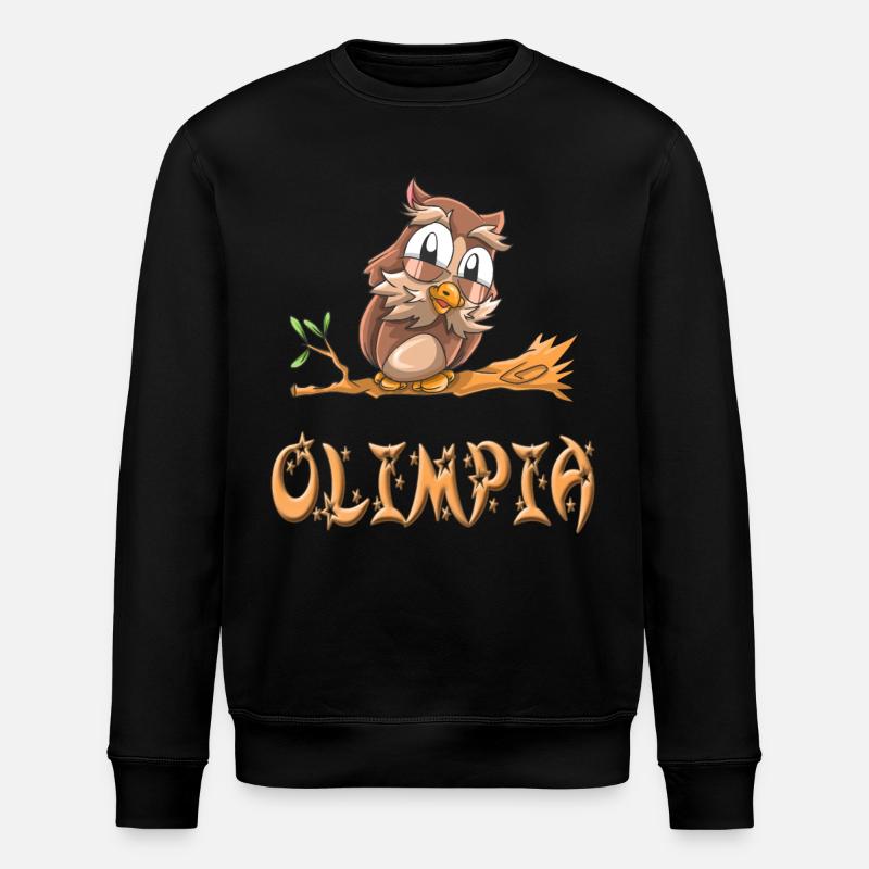 Eule Olimpia - Stanley/Stella Unisex Bio-Sweatshirt ROLLER - Schwarz