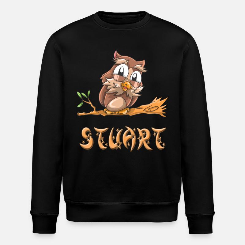 Eule Stuart - Stanley/Stella Unisex Bio-Sweatshirt ROLLER - Schwarz