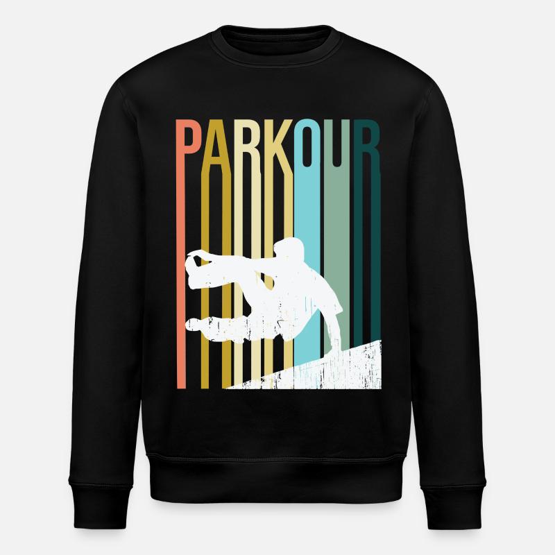 Parkour Retro - Stanley/Stella Unisex Bio-Sweatshirt ROLLER - Schwarz