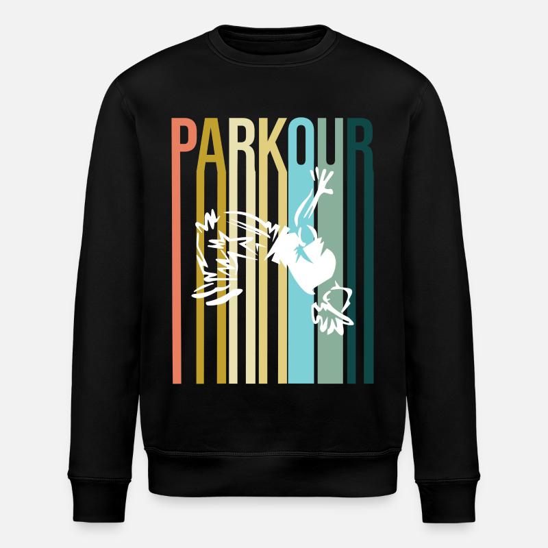 Parkour Retro - Stanley/Stella Unisex Bio-Sweatshirt ROLLER - Schwarz