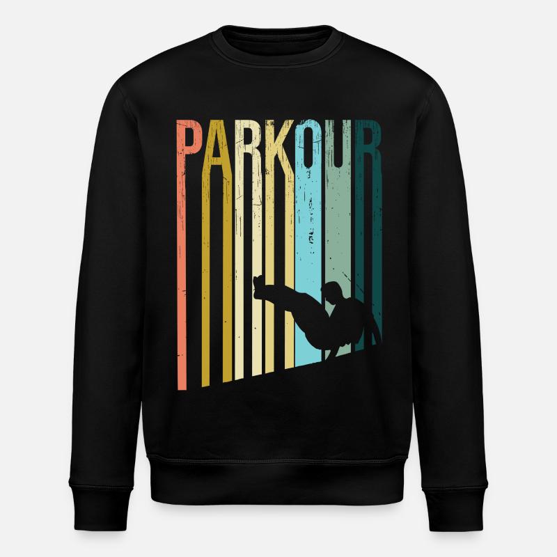 Parkour Retro - Stanley/Stella Unisex Bio-Sweatshirt ROLLER - Schwarz