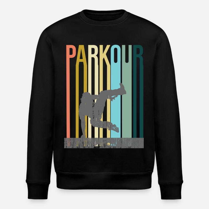 Parkour Rétro - Sweat bio ROLLER Stanley/Stella Unisexe - noir