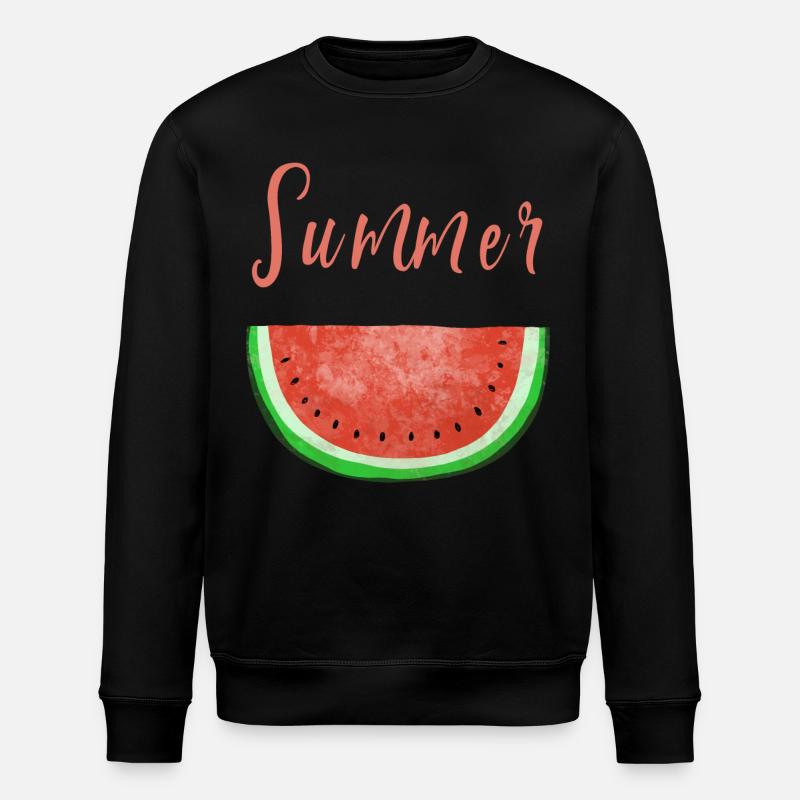 Summer Time Watermelon - Melon - Summer - Stanley/Stella ROLLER Unisex Organic Sweatshirt - black