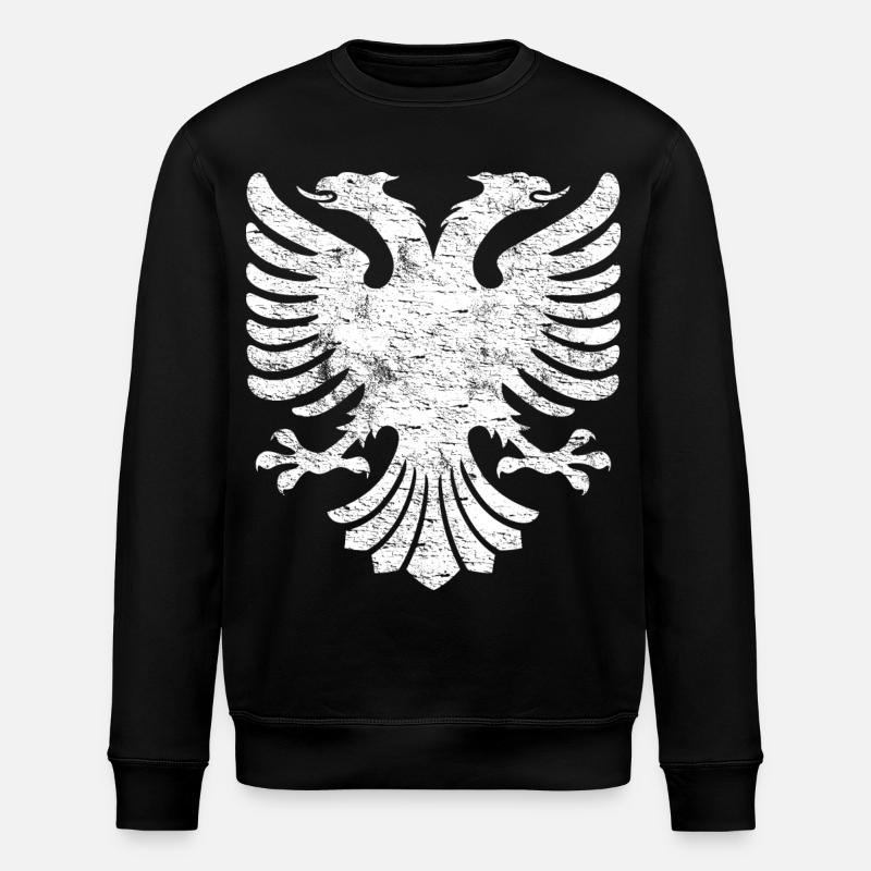 Aigle bicéphale albanais Shqiptar Albanie - Sweat bio ROLLER Stanley/Stella Unisexe - noir