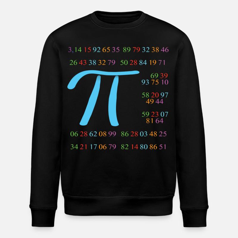 Pi mit 110 Nachkommastellen - Stanley/Stella Unisex Bio-Sweatshirt ROLLER - Schwarz