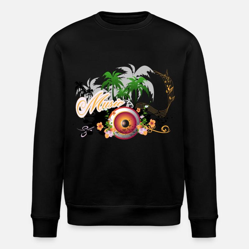 Musik-Lautsprecher mit Klavier - Stanley/Stella Unisex Bio-Sweatshirt ROLLER - Schwarz