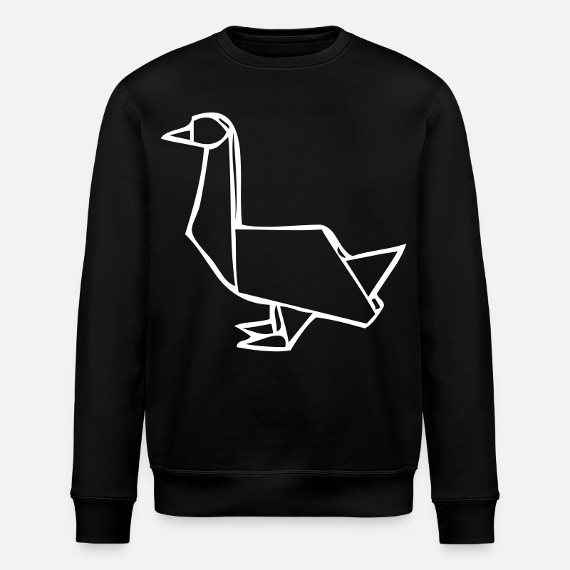 Gans | Ente | Origami - Stanley/Stella Unisex Bio-Sweatshirt ROLLER - Schwarz