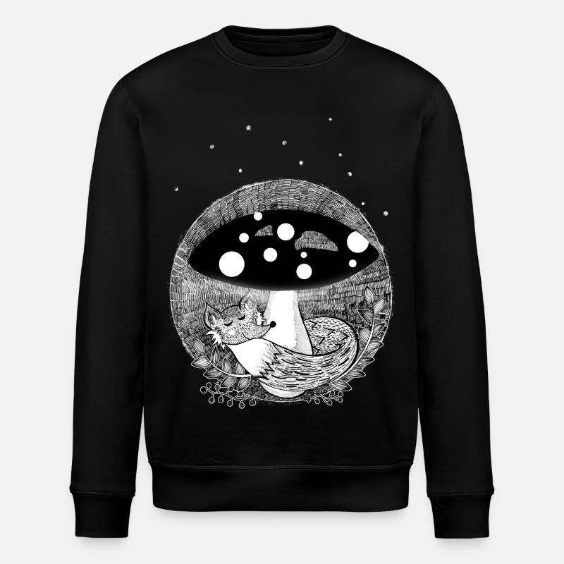 Mignon petit renard - Sweat bio ROLLER Stanley/Stella Unisexe - noir