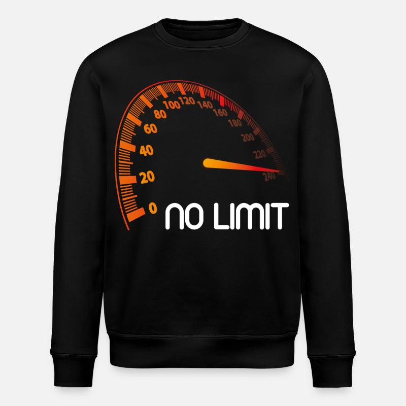 Speedometer - Ingen grænse - Stanley/Stella økologisk unisex-sweatshirt ROLLER - sort