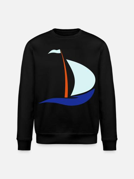 sailboat - Stanley/Stella ROLLER Unisex Organic Sweatshirt - black