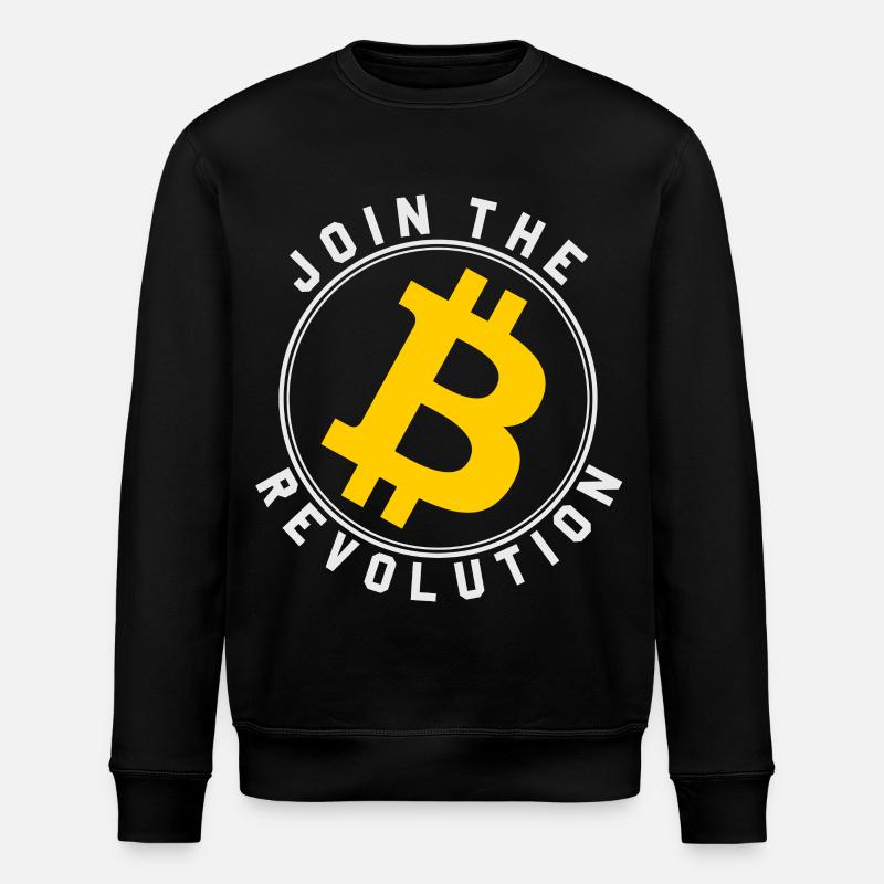 Das Bitcoin Revolutionszeichen - Stanley/Stella Unisex Bio-Sweatshirt ROLLER - Schwarz