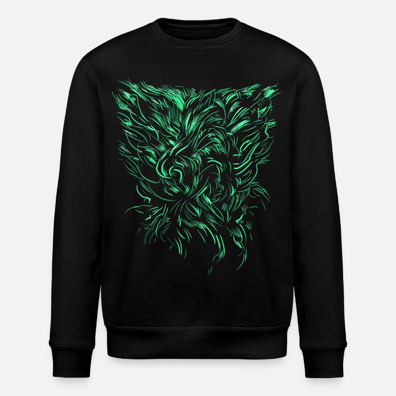 Alien Tribal / abstrakt - Stanley/Stella Unisex Bio-Sweatshirt ROLLER - Schwarz
