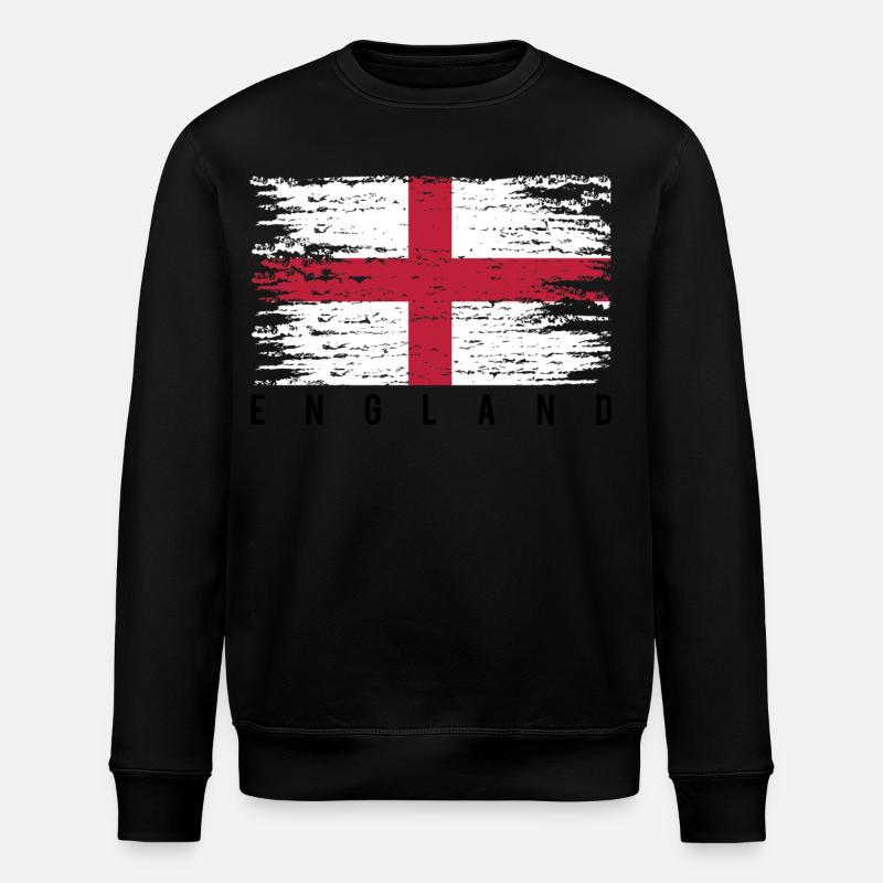 Englisches Kreuz mit Strähnen - Stanley/Stella Unisex Bio-Sweatshirt ROLLER - Schwarz