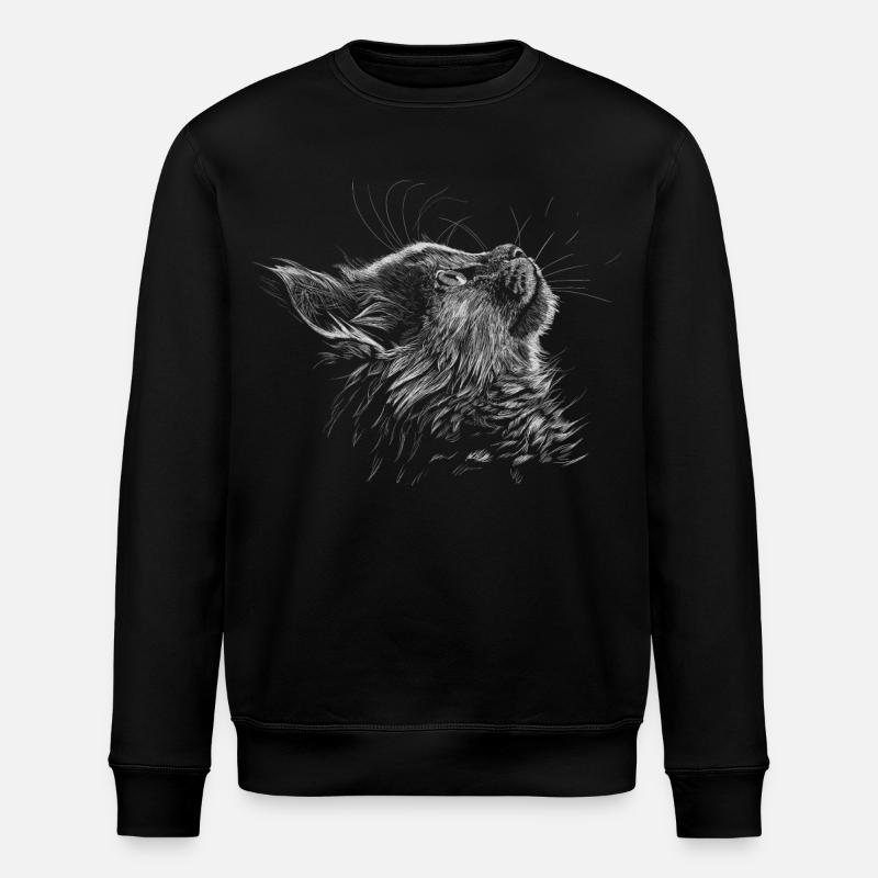 Kätzchen - Stanley/Stella Unisex Bio-Sweatshirt ROLLER - Schwarz