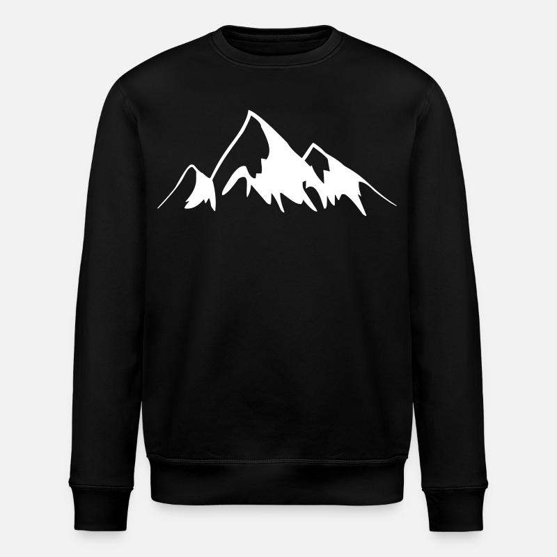 Mountains - Peaks - Stanley/Stella ROLLER Unisex Organic Sweatshirt - black