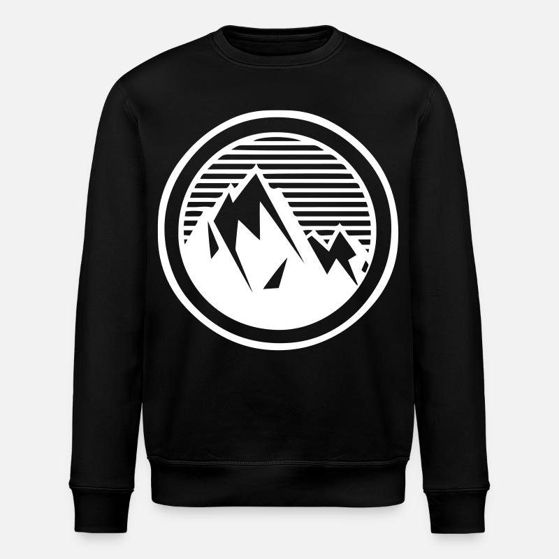 Berge im Kreis - Stanley/Stella Unisex Bio-Sweatshirt ROLLER - Schwarz